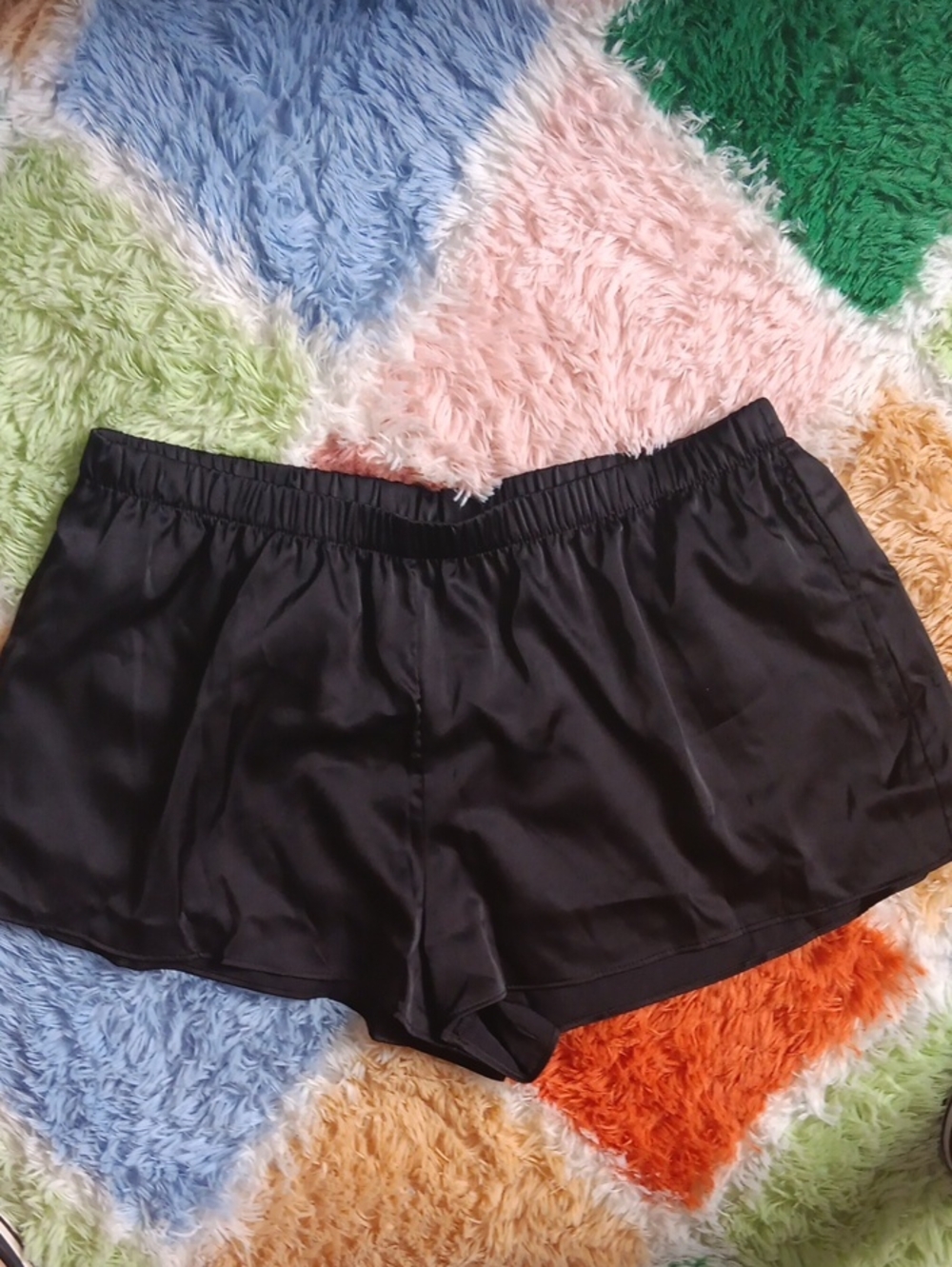 Joyspun Black Satin Pj Short NWOTs